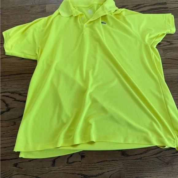 Men’s Lacoste Sport Fluorescent Yellow Polo Shirt - Picture 2 of 6